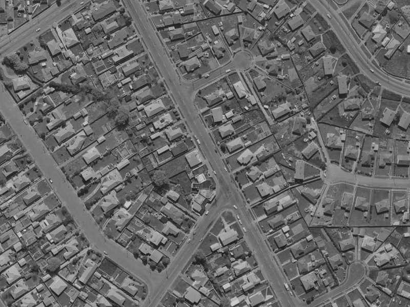 351 Hills Road from the air, 1970-1974