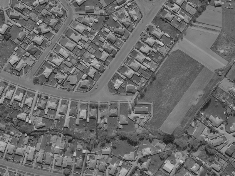 45 Harris Crescent from the air, 1970-1974