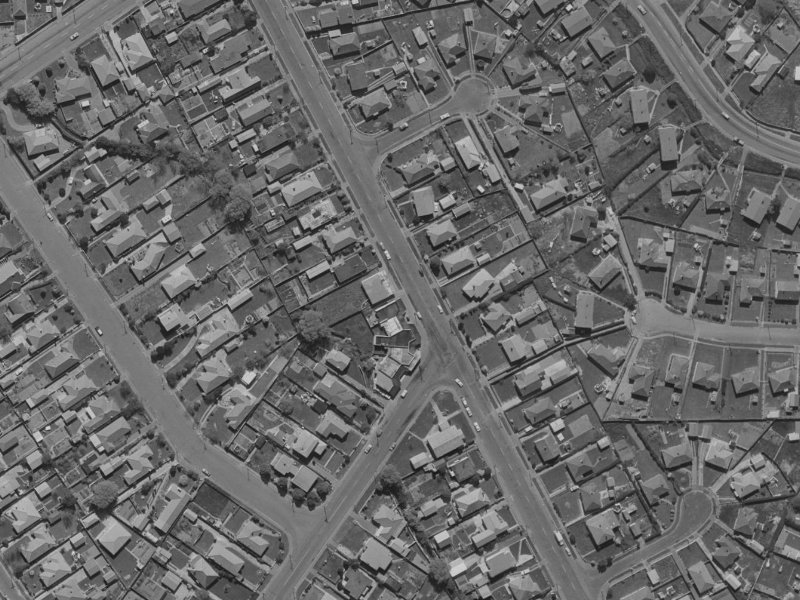 349 Hills Road from the air, 1970-1974
