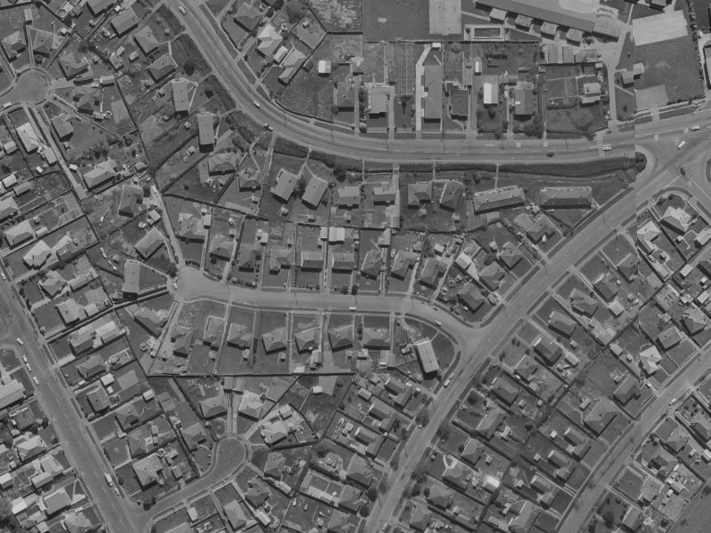 8 Onawe Place from the air, 1970-1974