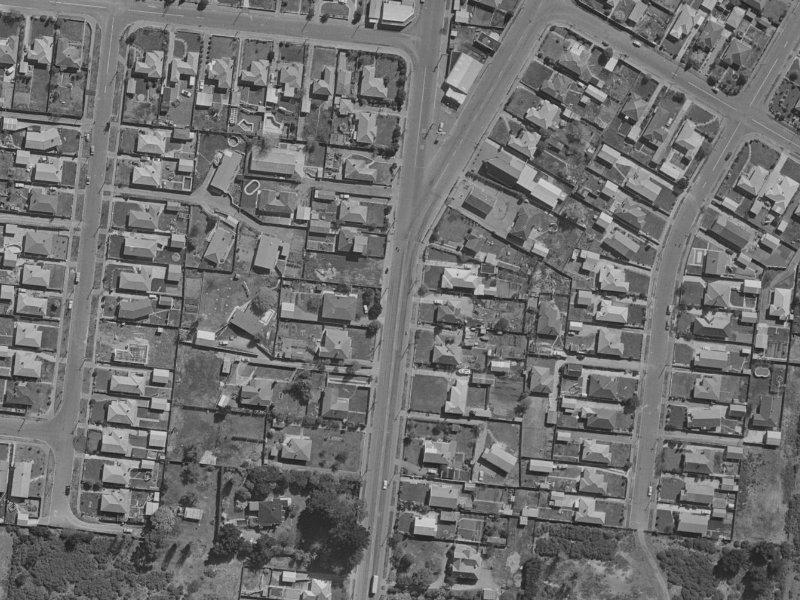 53A Bassett Street from the air, 1970-1974