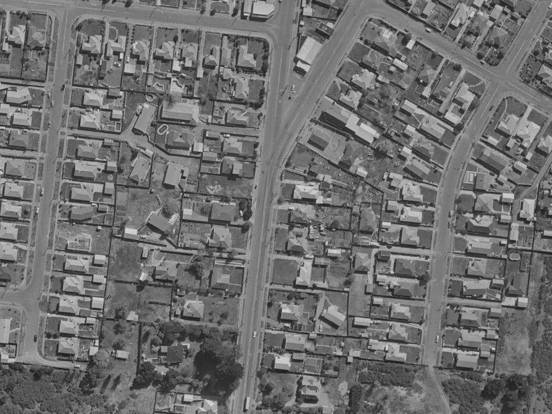 48-42 Bassett Street from the air, 1970-1974
