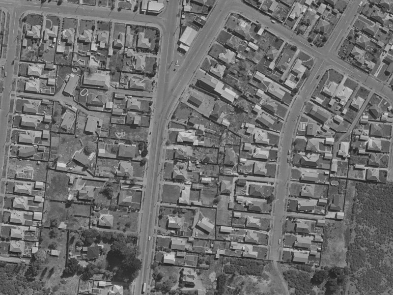 Bassett Street from the air, 1970-1974