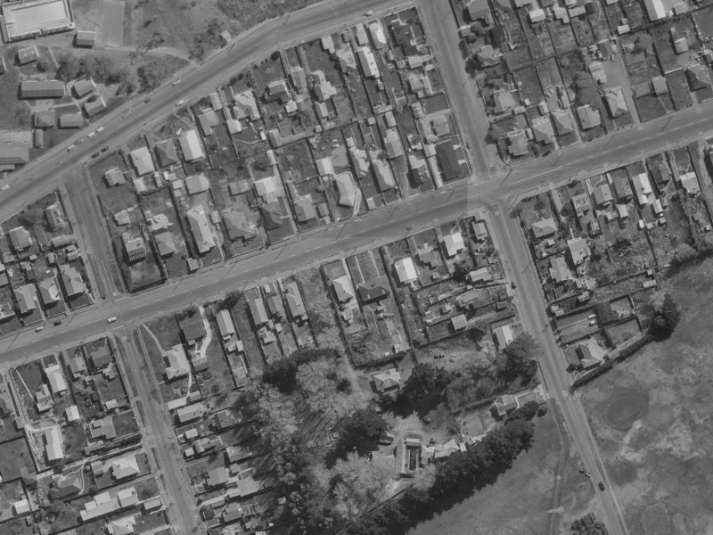 111 Bowhill Road from the air, 1970-1974