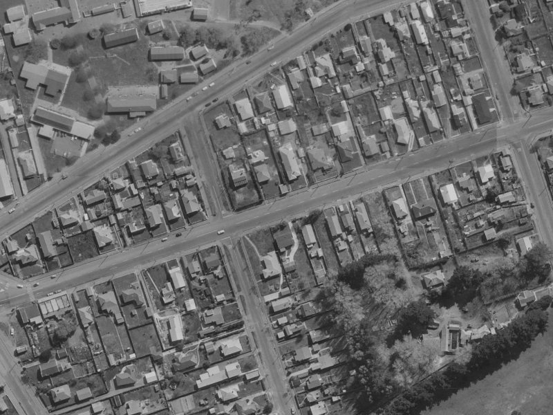 134 Bowhill Road from the air, 1970-1974