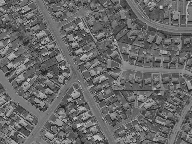 25 Onawe Place from the air, 1970-1974