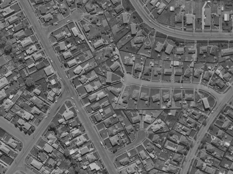 21 Onawe Place from the air, 1970-1974