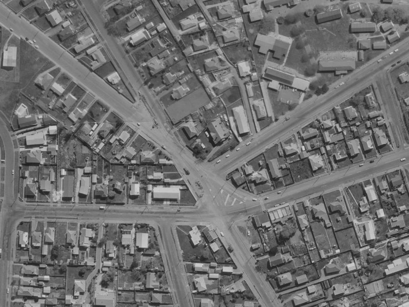 164 Leaver Terrace from the air, 1970-1974