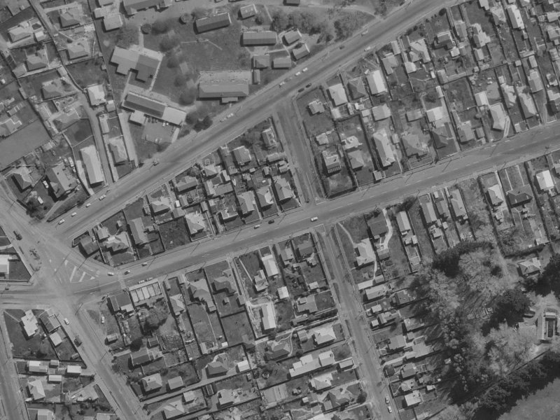 142 Bowhill Road from the air, 1970-1974