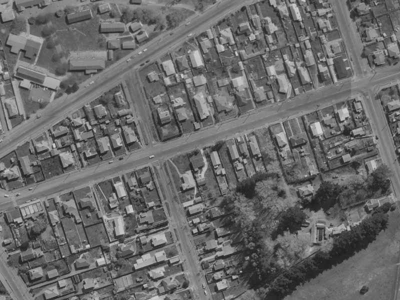 132 Bowhill Road from the air, 1970-1974