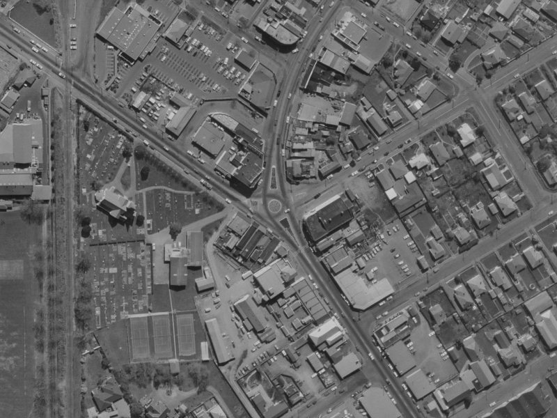 511 Papanui Road from the air, 1970-1974