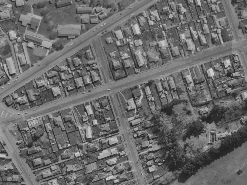 133 Bowhill Road from the air, 1970-1974