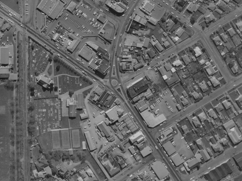 507 Papanui Road from the air, 1970-1974