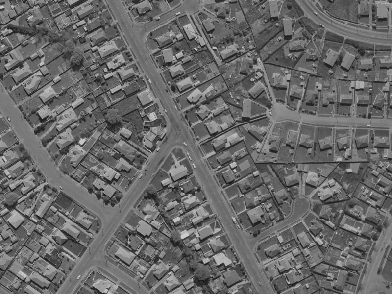 343 Hills Road from the air, 1970-1974