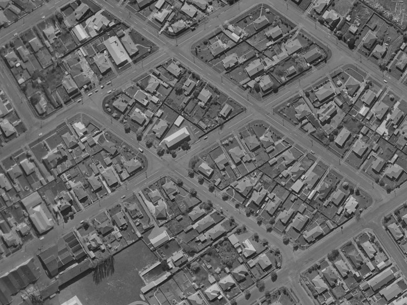 50A Frank Street from the air, 1970-1974