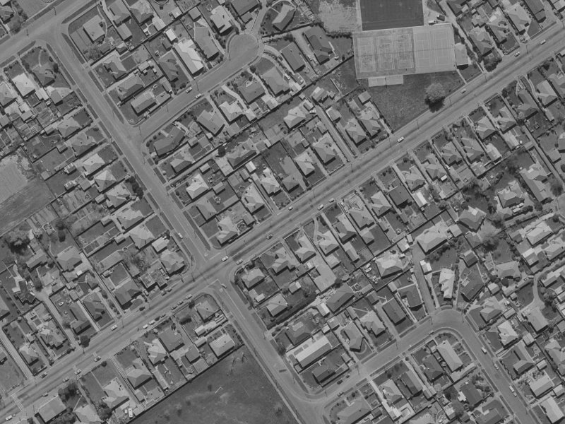 439-449 Innes Road from the air, 1970-1974