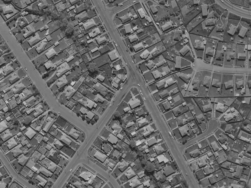 310–312 Westminster Street from the air, 1970-1974