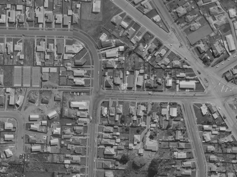 186 Bowhill Road from the air, 1970-1974