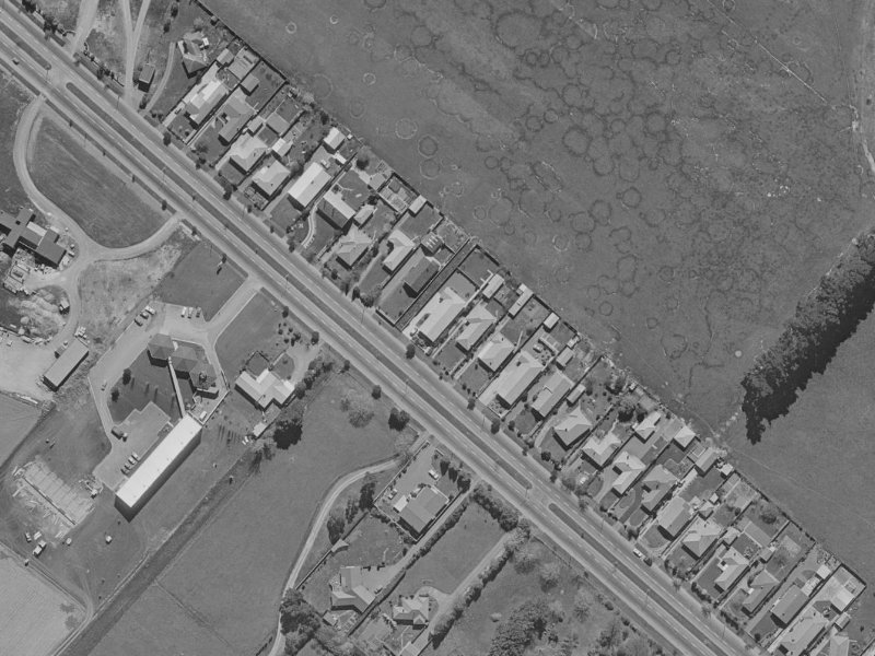 406 Memorial Avenue from the air, 1970-1974