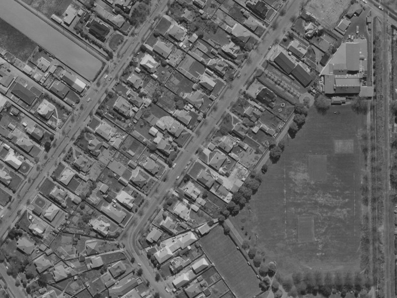 102 Saint James Avenue from the air, 1970-1974
