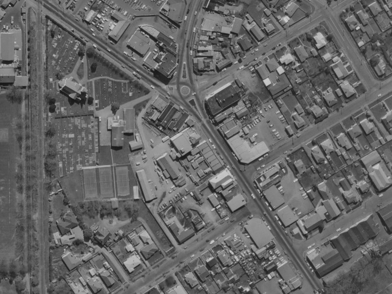 495A Papanui Road from the air, 1970-1974