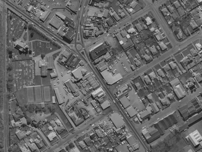 482A Papanui Road from the air, 1970-1974