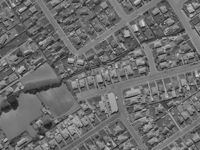 33 Ranger Street from the air, 1970-1974