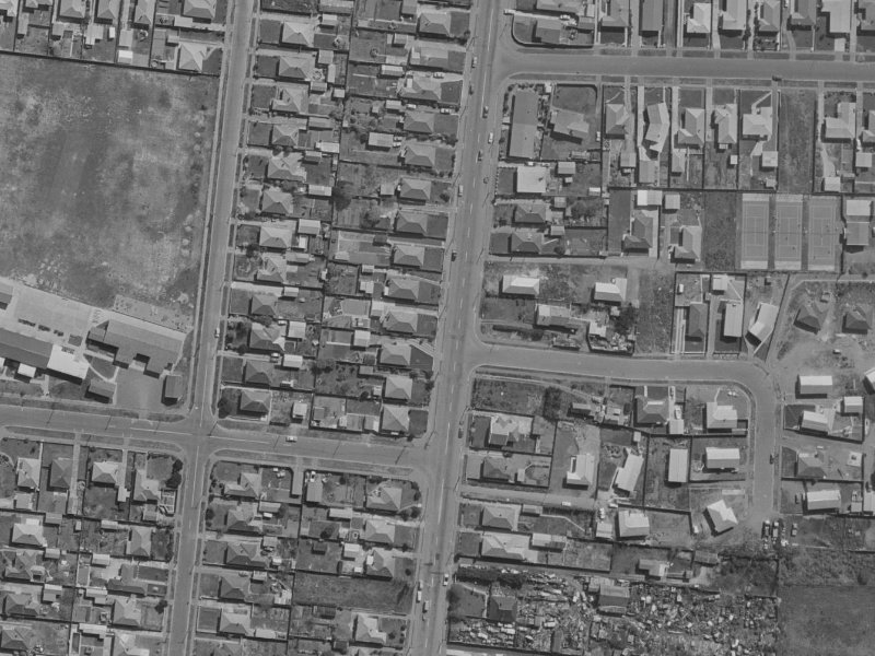 151A Bower Avenue from the air, 1970-1974