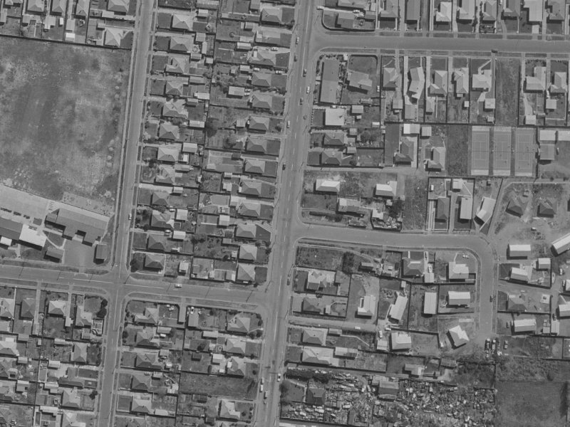 151 Bower Avenue from the air, 1970-1974