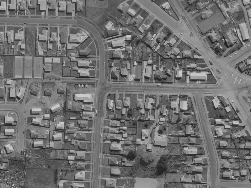 185 Bowhill Road from the air, 1970-1974