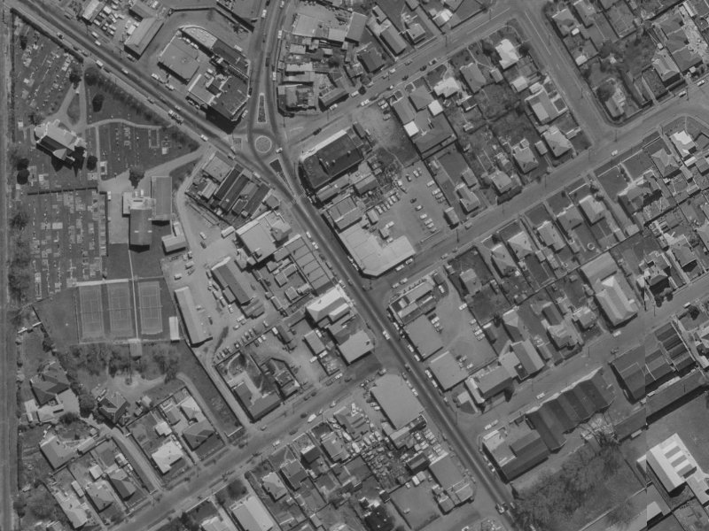 487 Papanui Road from the air, 1970-1974