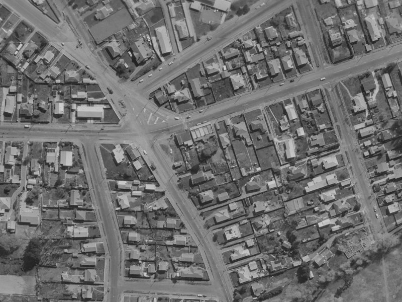 159 Bowhill Road from the air, 1970-1974