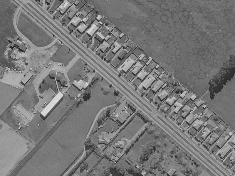 439 Memorial Avenue from the air, 1970-1974