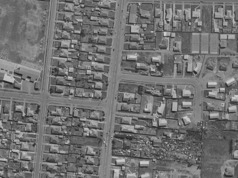 154 Bower Avenue from the air, 1970-1974