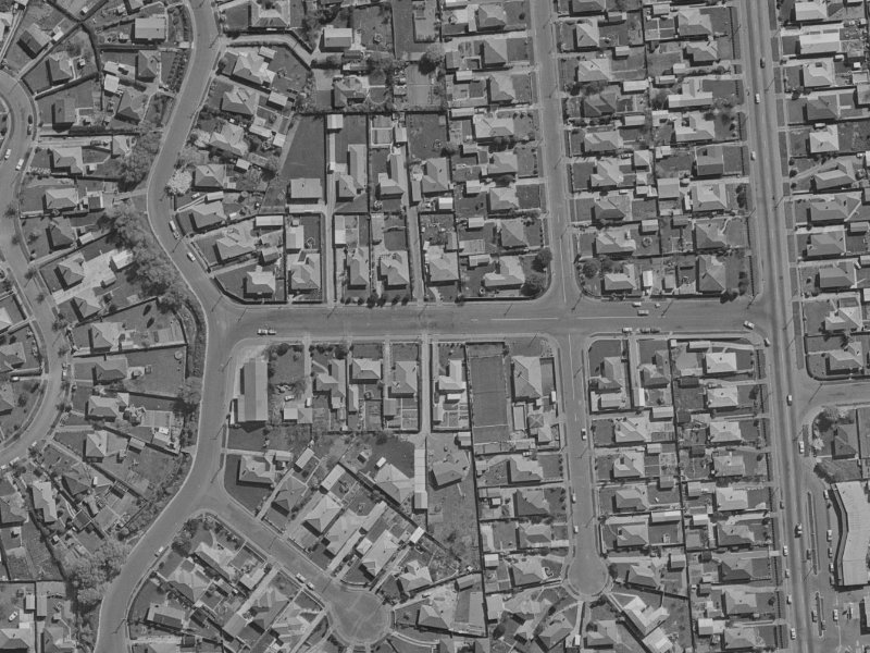 Voss Street from the air, 1970-1974