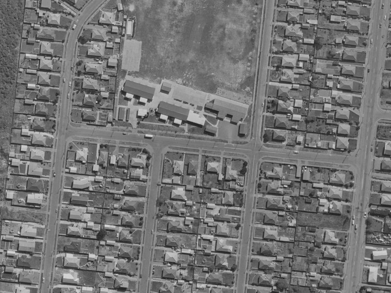 12 Sandy Avenue from the air, 1970-1974