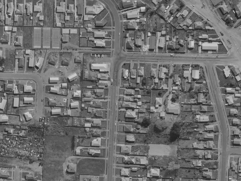 47 Palmers Road from the air, 1970-1974