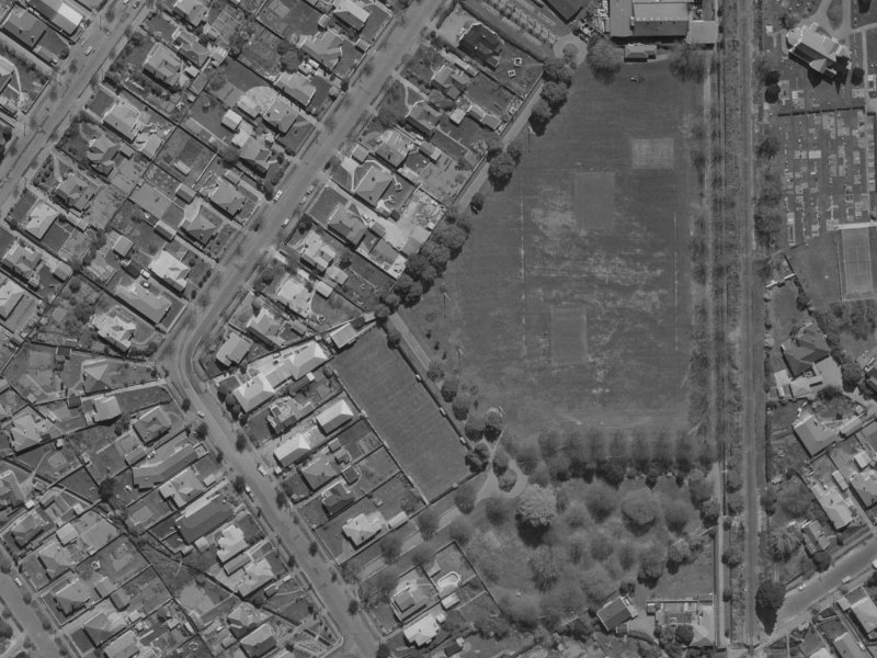 94A St James Avenue from the air, 1970-1974