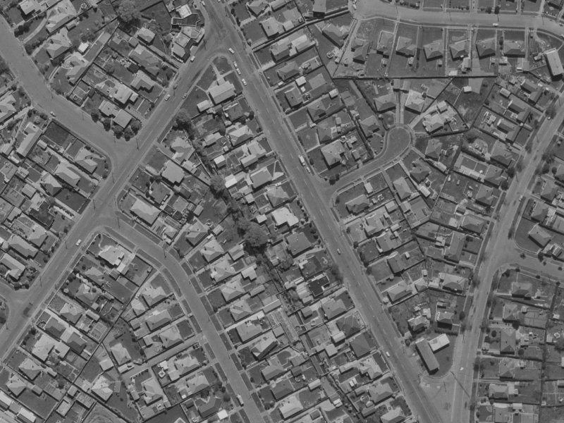 331 Hills Road from the air, 1970-1974
