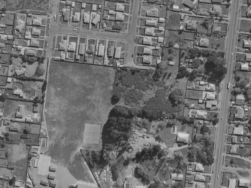 Anne Ward Lane from the air, 1970-1974