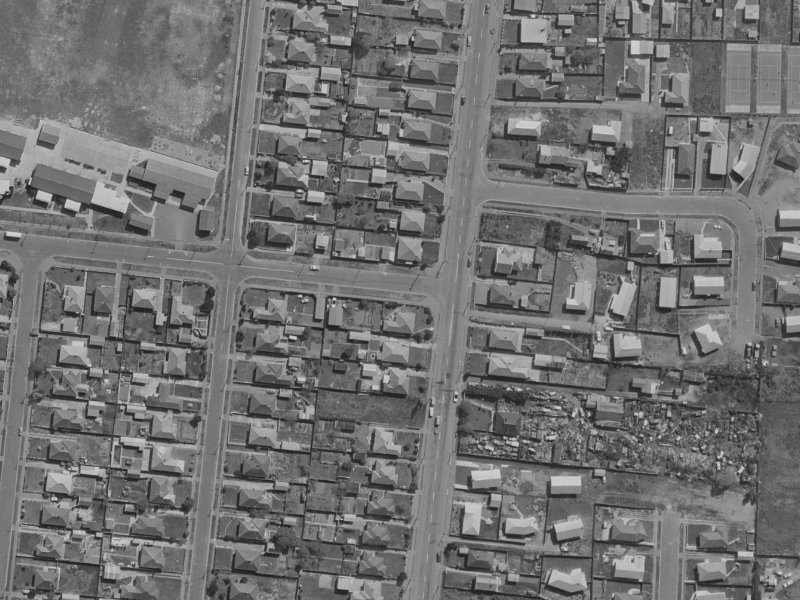 135 Bower Avenue from the air, 1970-1974