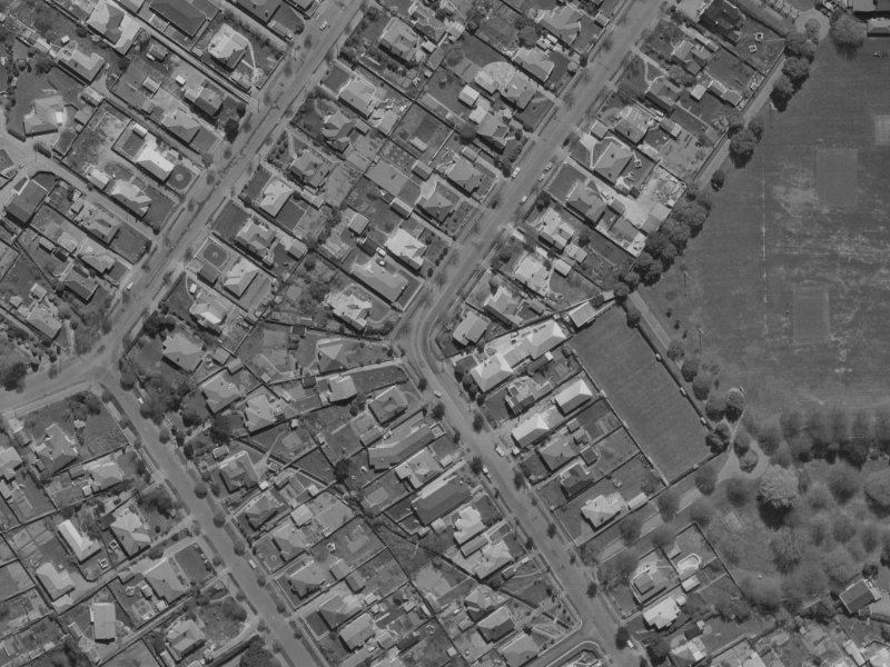 84 St James Avenue from the air, 1970-1974