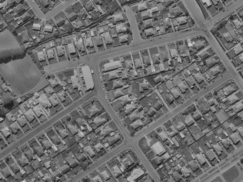 265 Knowles Street from the air, 1970-1974