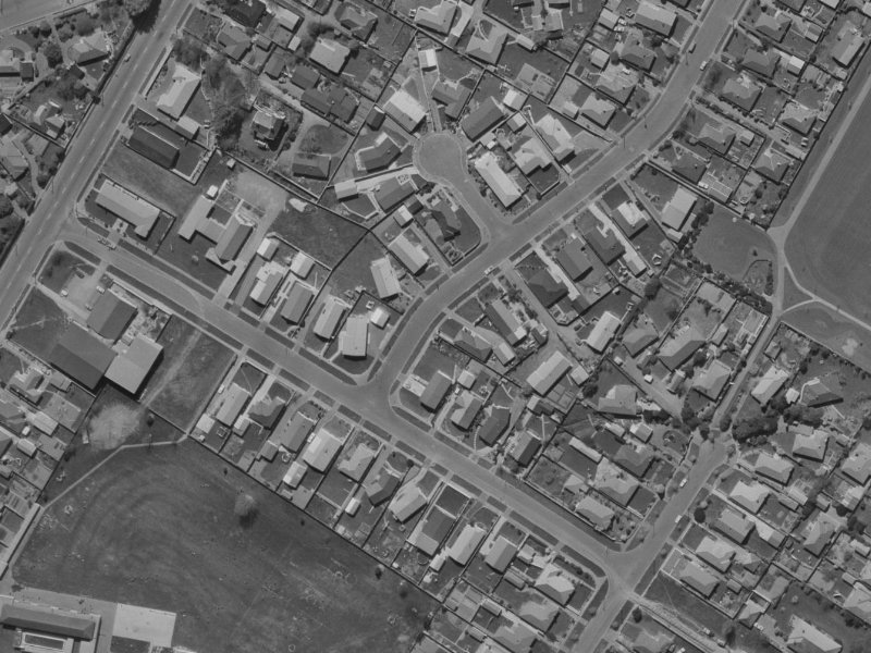 2E Flower Street from the air, 1970-1974