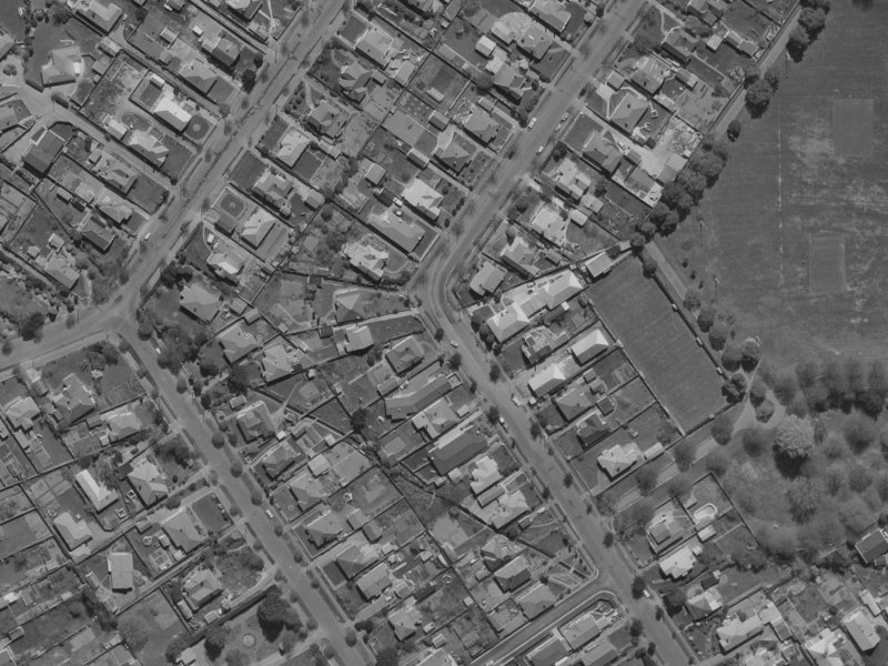 73 Saint James Avenue from the air, 1970-1974
