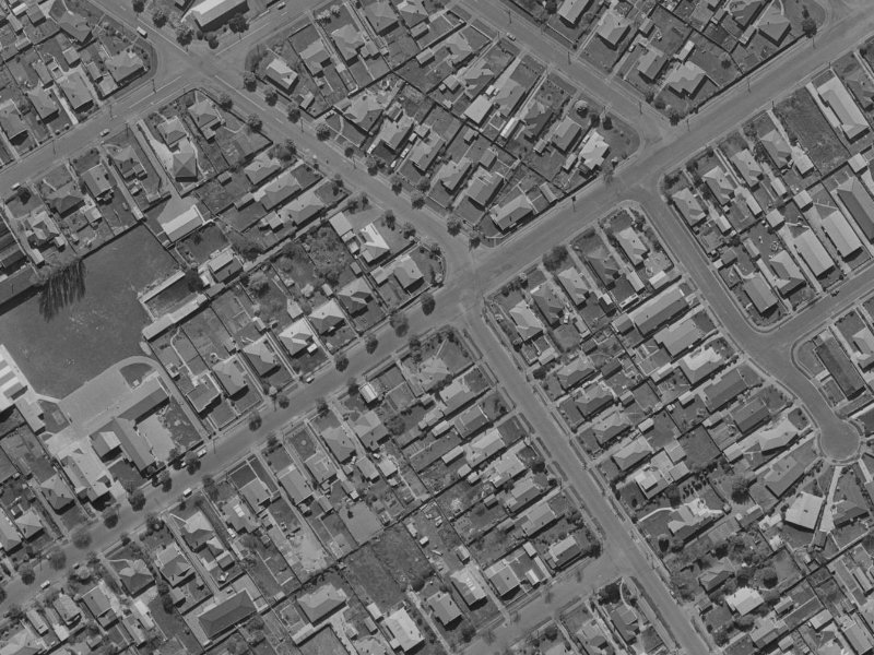61 Rayburn Avenue from the air, 1970-1974