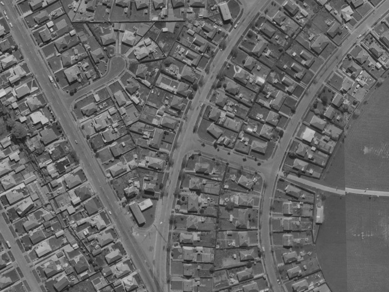 Dawe Street from the air, 1970-1974