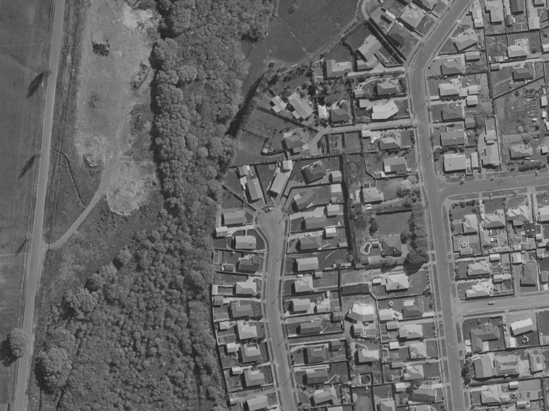 34 Tasman Place from the air, 1970-1974