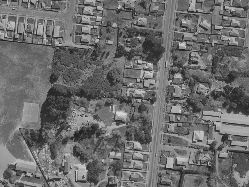 12A Tobin Lane from the air, 1970-1974