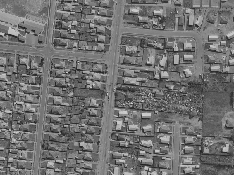 132 Bower Avenue from the air, 1970-1974
